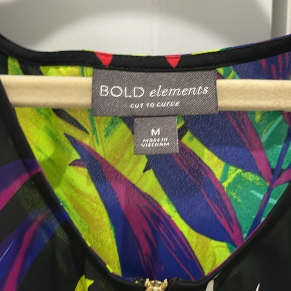 Sheer, multicolored botanical blouse from JC Penney - Picture 2 of 3